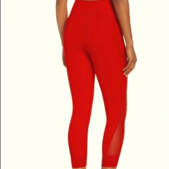 Zella Red Mesh Leggings - Picture 3 of 9